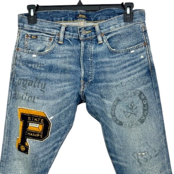 Polo Ralph Lauren Sullivan Varsity Jeans Size 31x30 Pre-Loved - Picture 3 of 5